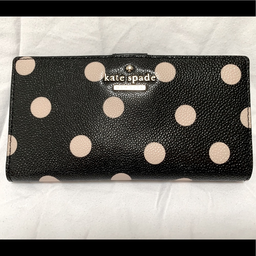 NEW Kate Spade Polka Dot Long Wallet